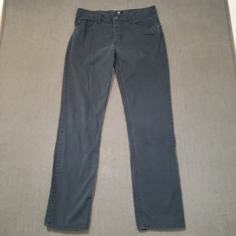 H&M Chino Pants Mens‎ Size 33x31 Straight Black
